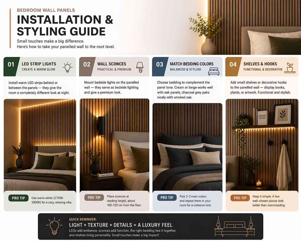 How to Make Your Bedroom Even More Beautiful After Installing Panels